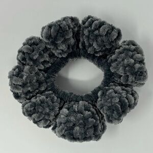 Gray Crochet Scrunchie
